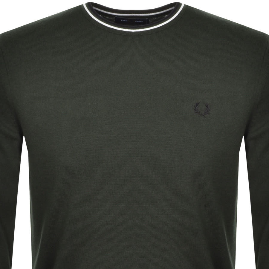 Alternative Image for ProductFred Perry Crew Neck Knit Jumper Green2